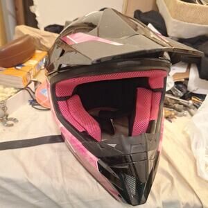 BRP XC 4 MX Moto Cross Medium FMVSS No. 216 Black Pink Red ECE R22.05
